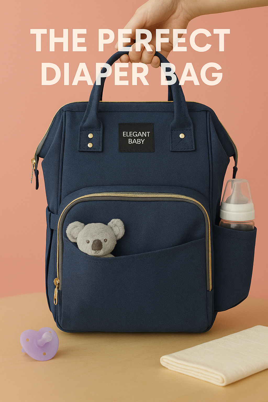 Mochila de bebe, porta pañales Premium